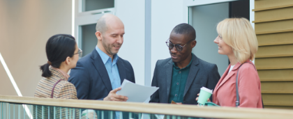 Professionals talking